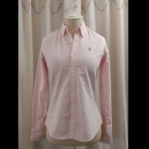*Sold* Pink & white pinstriped Polo oxford.
